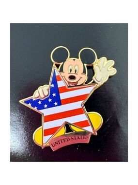 Disney Mickey Flag Series Trading Pin American Flag Star United States 7920 USA